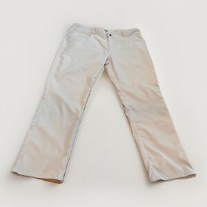 Peter Millar Crown Sport Eb66 Golf Pants Mens 38x32 Beige Straight Performance